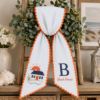 Picture of Personalized Beach House Sash, Coastal House Embroidered Monogram Sash, Custom Initial Summer Holiday Accessory, Beach House Lover Gift