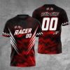 Picture of Personalized Racing Shirt, Custom Racer Name & Number Tee, Checkered Flag Motorsport Shirt, Racing Team Gift, Adult Kids Race T-Shirt