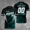 Picture of Personalized Racing Shirt, Custom Racer Name & Number Tee, Checkered Flag Motorsport Shirt, Racing Team Gift, Adult Kids Race T-Shirt