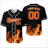Picture of Personalized Baseball Jersey, Custom Team Name & Number Shirt, Flame Baseball Jersey, Sports Team Gift, Adult Kids Game Day Jersey
