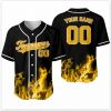 Picture of Personalized Baseball Jersey, Custom Team Name & Number Shirt, Flame Baseball Jersey, Sports Team Gift, Adult Kids Game Day Jersey