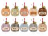 Picture of Personalized Plaid Pumpkin Ornament, Custom Name Wooden Christmas Ornament, Gingham Fall Decor, Family Thanksgiving Gift, Kids Keepsake