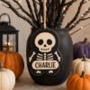 Picture of Personalized Halloween Ornament, Custom Name Wooden Ghost Mummy Skeleton Monster Ornament, Kids Halloween Gift, Spooky Family Decor