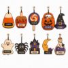 Picture of Personalized Halloween Candy Ornament, Custom Name Wooden Candy Corn Caramel Apple Lollipop Pumpkin Bucket, Kids Trick or Treat Gift