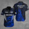Picture of Custom Racing Team Name Work Shirt, Personalized Pit Crew Uniform, Company Logo Button Down Shirt, Motorsport Mechanic Gift, Father's Day