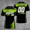 Picture of Custom Racing T-Shirt, Personalized Name Number Racer Jersey, Motorsport Shirt, Checkered Flag Car Racing Gift, Track Day Apparel for Boys