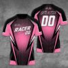 Picture of Custom Racing T-Shirt, Personalized Name Number Racer Jersey, Kids Motorsport Shirt, Checkered Flag Race Car Gift, Birthday Outfit for Boys