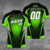 Picture of Custom Racing T-Shirt, Personalized Name Number Racer Jersey, Kids Motorsport Shirt, Checkered Flag Race Car Gift, Birthday Outfit for Boys