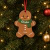 Picture of Personalized Gingerbread Christmas Ornament, Custom Name Wooden Gingerbread Man Ornament, Kids Christmas Gift, Family Tree Decor 2026