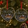 Picture of Personalized First Christmas Married Glass Ornament 2026, Custom Couple Names & Date, Mr Mrs Keepsake, Newlywed Christmas Gift, Tree Decor