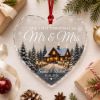 Picture of Personalized First Christmas Married Glass Ornament 2026, Custom Couple Names & Date, Mr Mrs Keepsake, Newlywed Christmas Gift, Tree Decor