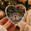 Picture of Personalized First Christmas Married Glass Ornament 2026, Custom Couple Names, Winter Wedding Keepsake, Newlywed Christmas Gift, Tree Decor