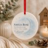 Picture of Personalized Baby Birth Stats Ornament, Custom Name Newborn Christmas Ornament, Moon and Stars Baby Keepsake, New Baby Gift 2026
