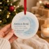 Picture of Personalized Baby Birth Stats Ornament, Custom Name Newborn Christmas Ornament, Moon and Stars Baby Keepsake, New Baby Gift 2026