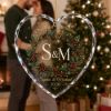 Picture of Personalized First Christmas Glass Ornament, Couple Initials Names Keepsake (2026)