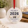 Picture of Personalized Graduation Ornament 2026, Custom Name Class of 2026 Ornament, High School Graduate Gift, Ceramic Acrylic Senior Keepsake 2026