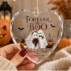 Picture of Personalized Forever My Boo Glass Ornament 2026, Ghost Bride Groom Halloween Wedding, Custom Names Date, Spooky Newlywed Keepsake Gift