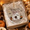 Picture of Personalized Forever My Boo Glass Ornament 2026, Ghost Bride Groom Halloween Wedding, Custom Names Date, Spooky Newlywed Keepsake Gift
