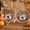 Picture of Personalized Forever My Boo Glass Ornament 2026, Ghost Bride Groom Halloween Wedding, Custom Names Date, Spooky Newlywed Keepsake Gift