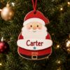 Picture of Personalized Santa Ornament, Custom Name Christmas Ornament, Kids Christmas Gift, Wooden Santa Keepsake, 2026 Xmas Tree Decor, Family Gift