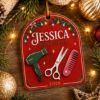 Picture of Personalized Hair Stylist Ornament, Custom Hairstylist Christmas Gift, Salon Owner Ornament, Hairdresser Gift, Name 2026 Keepsake, Xmas Gift
