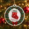 Picture of Personalized Christmas Stocking Ornament, Custom Name Ornament, Family Christmas Gift, 2026 Xmas Keepsake, Stocking Tree Decor, Holiday Gift