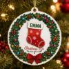 Picture of Personalized Christmas Stocking Ornament, Custom Name Ornament, Family Christmas Gift, 2026 Xmas Keepsake, Stocking Tree Decor, Holiday Gift