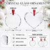 Picture of Personalized Engagement Ornament 2026, Custom Couple Names Beach Ornament, Crystal Glass Heart, Coastal Engagement Gift, Christmas Keepsake