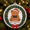Picture of Personalized Baby First Christmas Ornament, Custom Name Teddy Bear Ornament, Baby 1st Christmas Gift, Newborn Keepsake, 2026 Xmas Tree Decor