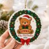 Picture of Personalized Baby First Christmas Ornament, Custom Name Teddy Bear Ornament, Baby 1st Christmas Gift, Newborn Keepsake, 2026 Xmas Tree Decor