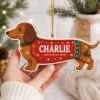 Picture of Personalized Dachshund Christmas Ornament, Custom Dog Name Ornament, Doxie Lover Gift, Sausage Dog Keepsake, Dog Mom Gift, 2026 Xmas Decor
