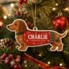 Picture of Personalized Dachshund Christmas Ornament, Custom Dog Name Ornament, Doxie Lover Gift, Sausage Dog Keepsake, Dog Mom Gift, 2026 Xmas Decor