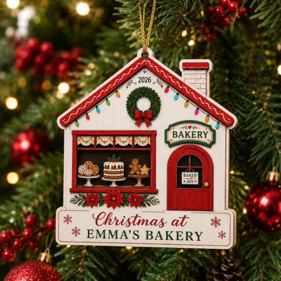 Picture of Personalized Baker Christmas Ornament, Custom Bakery Name Gift, Bakery Owner Ornament, Baker Gift, Christmas 2026 Keepsake, Xmas Decor Gift