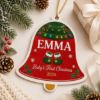 Picture of Personalized Baby First Christmas Ornament, Custom Name Bell Ornament, Newborn Keepsake, Baby 1st Christmas Gift, 2026 Christmas Tree Decor