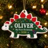 Picture of Personalized Dinosaur First Christmas Ornament, Custom Name Stegosaurus Ornament, Baby 1st Christmas Gift, 2026 Keepsake, Kids Xmas Decor