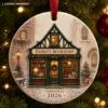 Picture of Personalized Bookstore Christmas Ornament, Custom Bookshop Name Gift, 2 Layer Ceramic Acrylic Ornament, Book Lover Keepsake, Christmas 2026