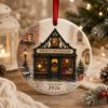 Picture of Personalized Bookstore Christmas Ornament, Custom Bookshop Name Gift, 2 Layer Ceramic Acrylic Ornament, Book Lover Keepsake, Christmas 2026