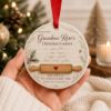 Picture of Personalized Family Recipe Ornament, Custom Handwritten Recipe Christmas Gift, Grandma Recipe Keepsake, Ceramic Acrylic Ornament Gift 2026
