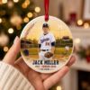 Picture of Personalized Baseball Senior Ornament, Custom Photo Baseball Player Gift, Senior Night Keepsake, Jersey Number Ornament, Class of 2026 Gift