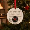 Picture of Personalized Our Song Ornament, Custom Couple Christmas Gift, Vinyl Record Keepsake, Anniversary Gift, Concert Memory Ornament for Couples