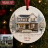 Picture of Personalized New Home Christmas Ornament, Custom Family Name House Ornament, First Christmas 2026 Gift, New Homeowner Housewarming Keepsake
