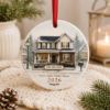 Picture of Personalized New Home Christmas Ornament, Custom Family Name House Ornament, First Christmas 2026 Gift, New Homeowner Housewarming Keepsake