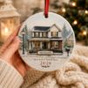 Picture of Personalized New Home Christmas Ornament, Custom Family Name House Ornament, First Christmas 2026 Gift, New Homeowner Housewarming Keepsake