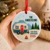 Picture of Personalized Camping Christmas Ornament, Custom Family Camper Gift, 2 Layer Ceramic Acrylic Ornament, RV Travel Keepsake, Campground 2026