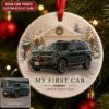 Picture of Personalized First Car Ornament, Custom Car Photo Christmas Gift, 2 Layer Ceramic Acrylic Ornament, New Driver Keepsake, 2026 Car Gift
