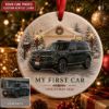 Picture of Personalized First Car Ornament, Custom Car Photo Christmas Gift, 2 Layer Ceramic Acrylic Ornament, New Driver Keepsake, 2026 Car Gift