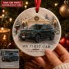 Picture of Personalized First Car Ornament, Custom Car Photo Christmas Gift, 2 Layer Ceramic Acrylic Ornament, New Driver Keepsake, 2026 Car Gift