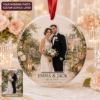 Picture of Personalized Wedding Photo Ornament, Custom Couple Christmas Gift, 2 Layer Ceramic Acrylic Keepsake, Bride Groom Wedding Date Ornament 2026