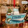 Picture of Personalized Fishing Boat Ornament, Custom Name Fisherman Gift, Bass Fishing Christmas Ornament, Boat Lover Gift, Holiday Keepsake Xmas 2026