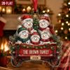 Picture of Personalized Snowman Family Ornament, Custom Family Name Christmas Gift, Family of 5 Ornament, Kids Name Keepsake, Christmas 2026 Decor